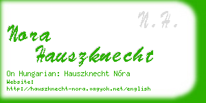 nora hauszknecht business card