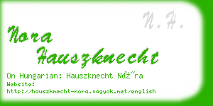 nora hauszknecht business card